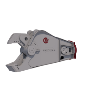 Two-shell excavation grab