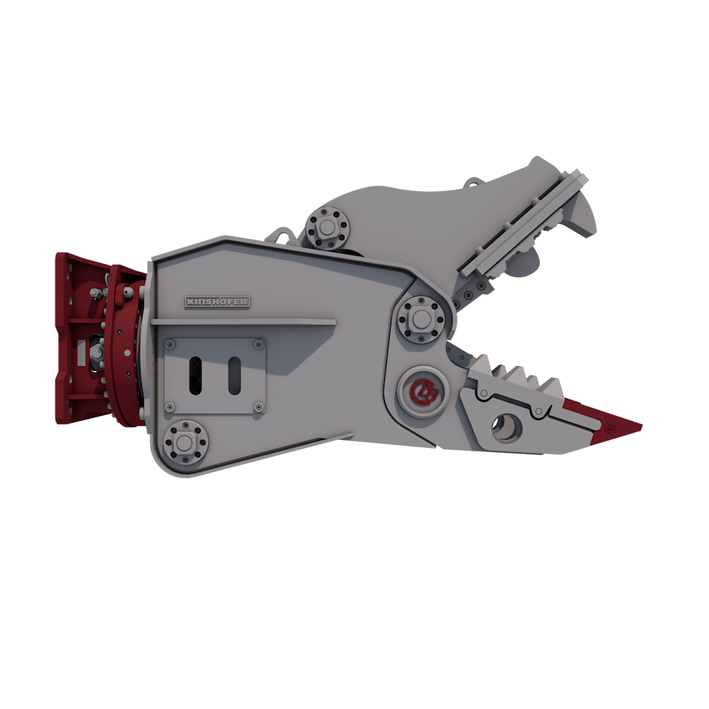 Two-shell excavation grab