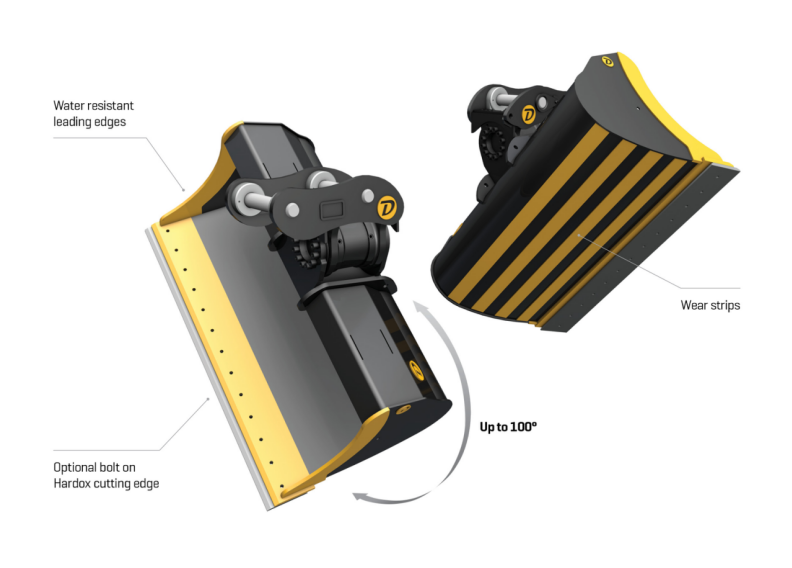Two-shell excavation grab